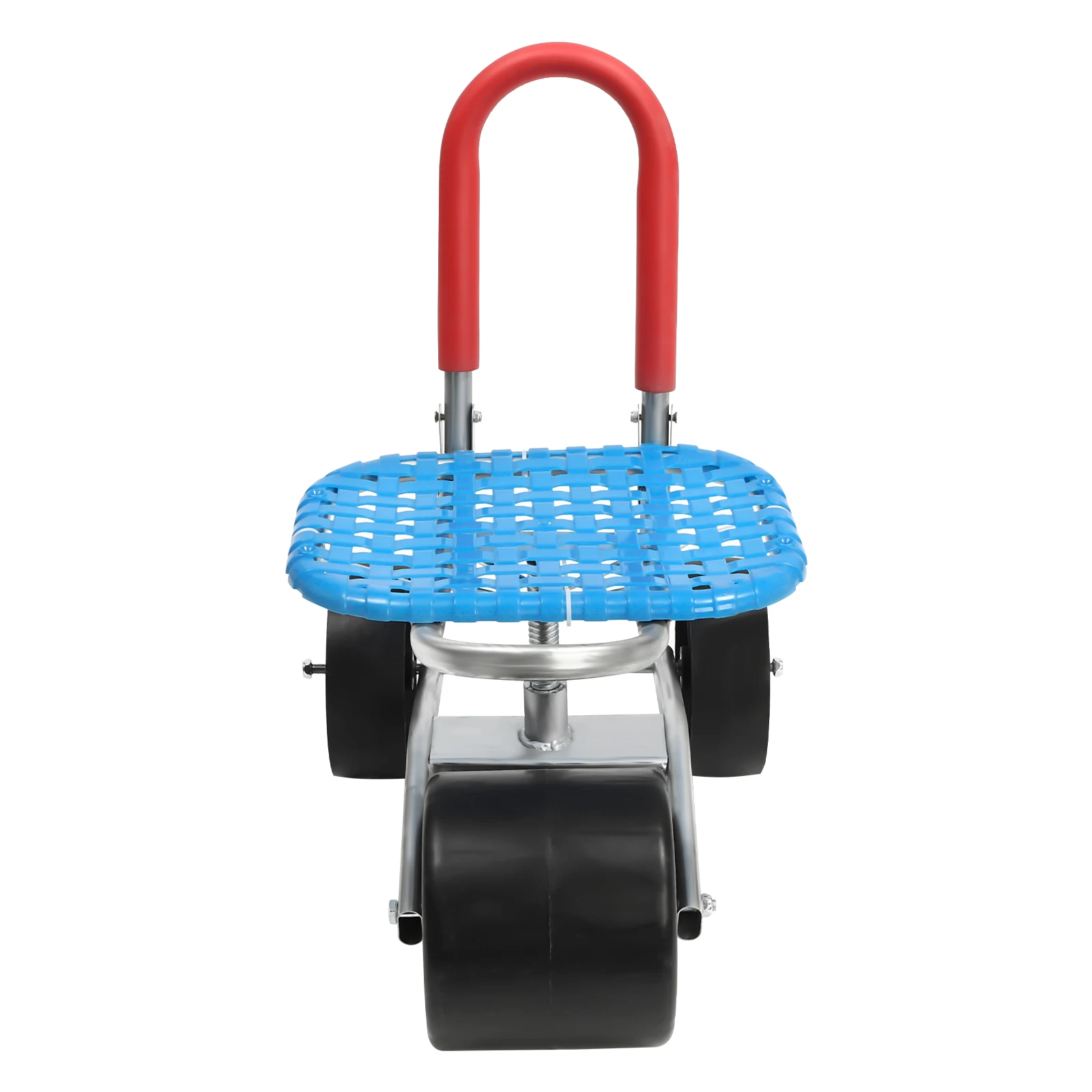 

Черная садовая тележка, вращающееся рабочее сиденье, уличный газон, двор, патио, самокат для посадки, регулируемое поворотное сиденье на 360 градусов