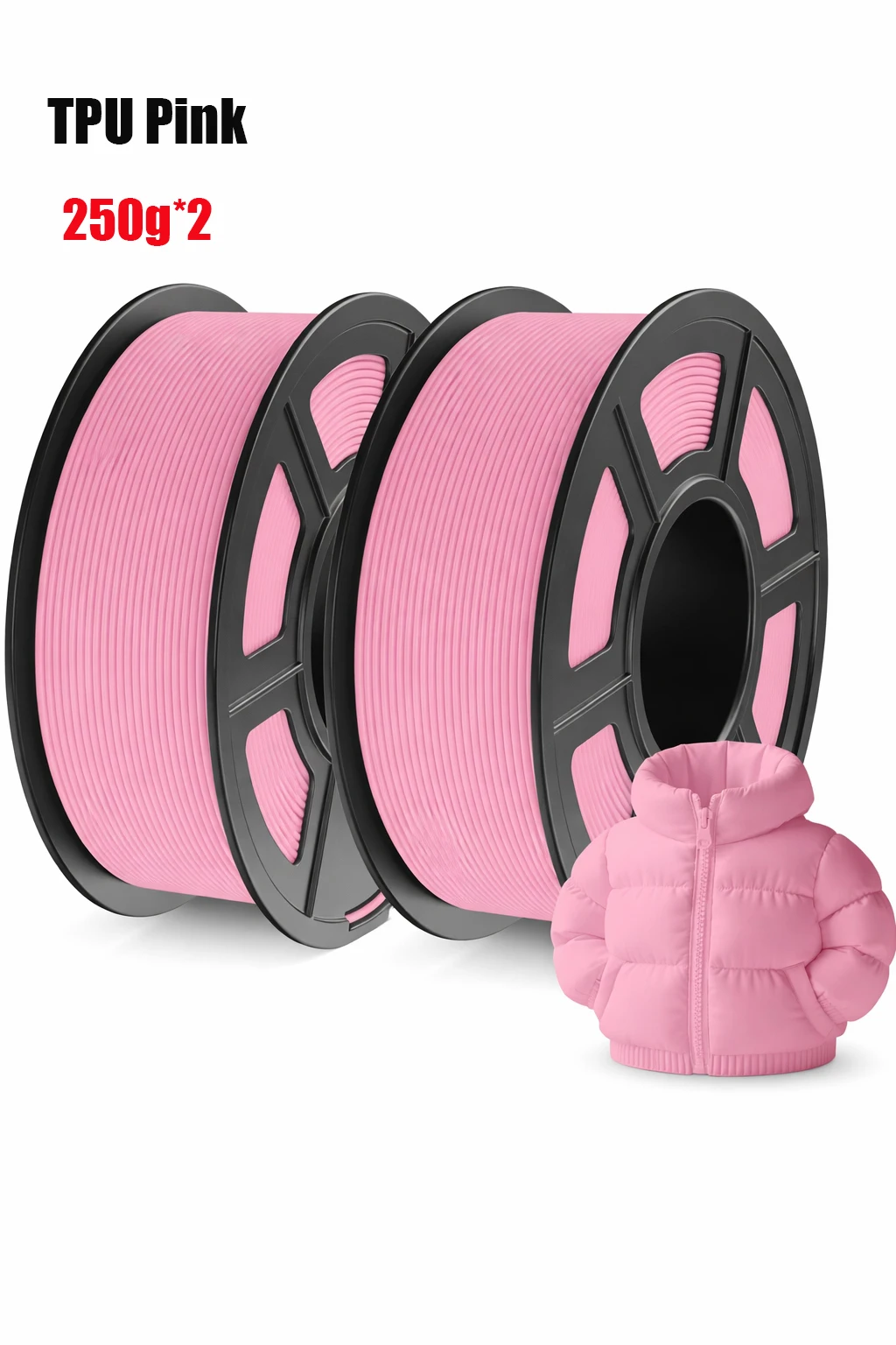 Blauw TPU-filament 1,75 mm flexibel 3D-printerfilament met Shore-hardheid 95A, sterke elasticiteit en slijtvastheid 250G