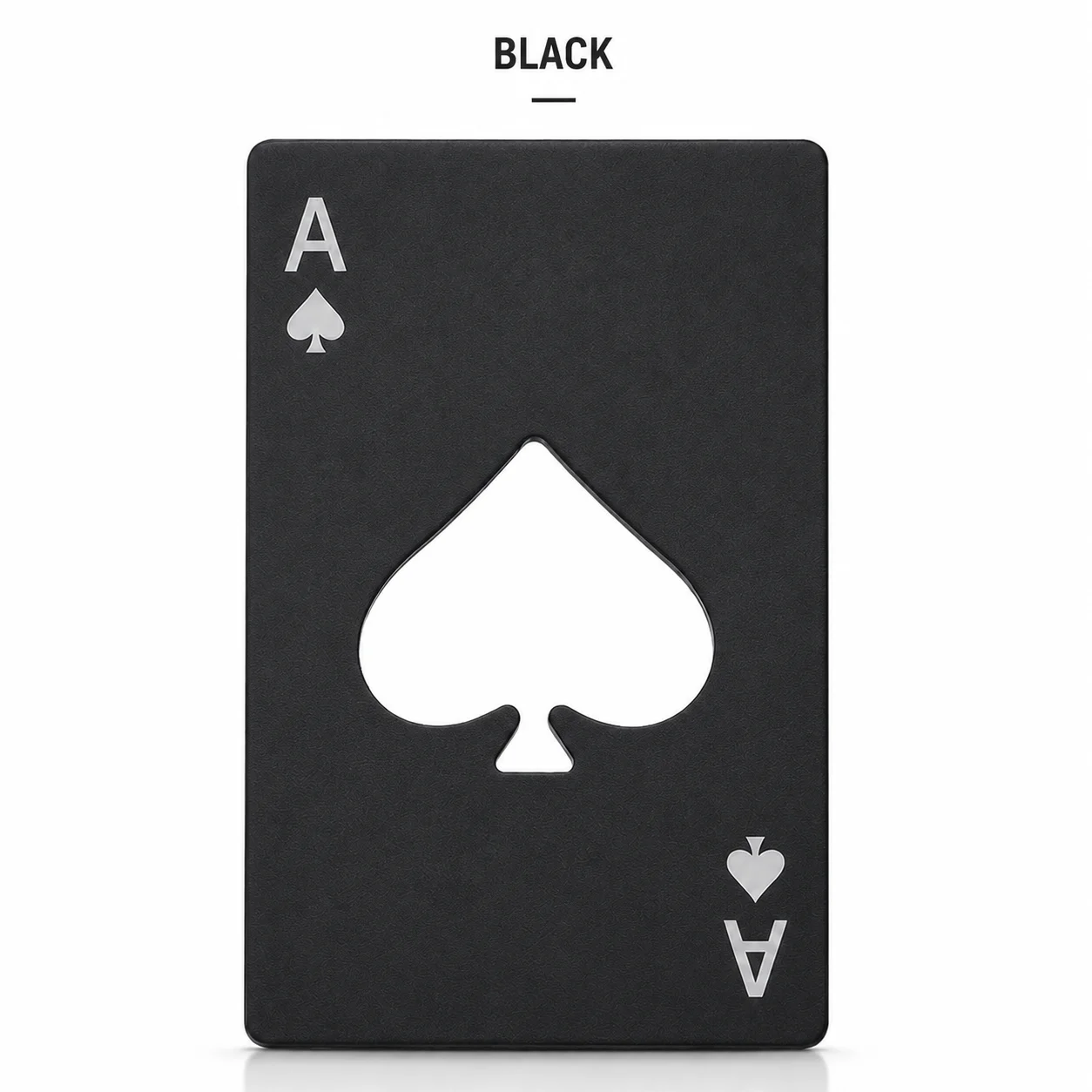 Ace of Spades Playing Card Bottle Opener, Slim Portable Stainless Steel Beer Opener for Wallet, Bar, Party and Camping