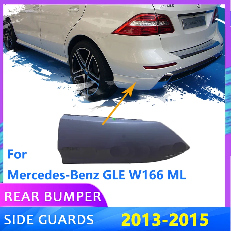 For Mercedes-Benz GLE W166 ML350 ML320 ML400 2013 2014 2015 Black White Rear Bumper Side Guards Wheel Protector Auto Accessories