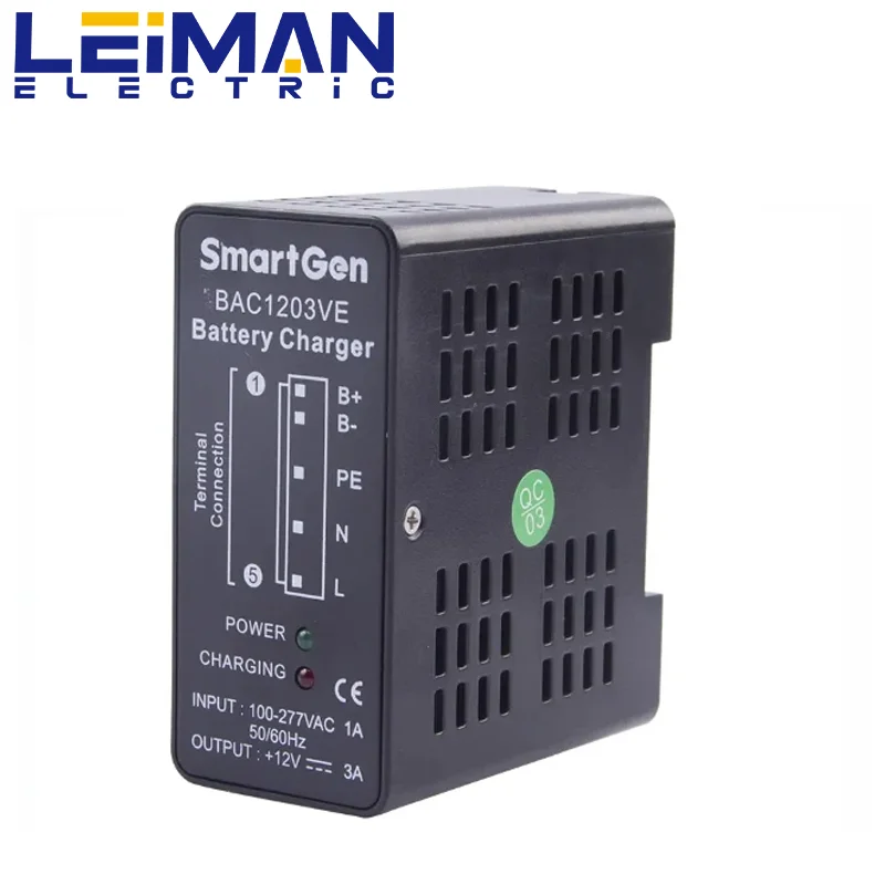 SmartGen BAC1203VE 3A 12V Generator Battery Charger Intelligent Float Battery Charger Module Genset Parts