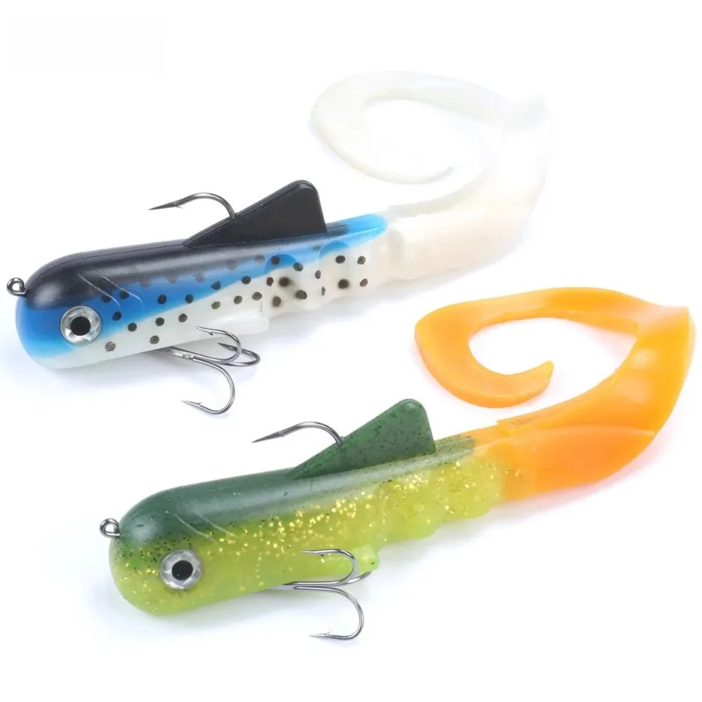 Unicorn Dawg Pike Musky Fishing Game Soft Plastic Lure 12" / 30cm 115g Crank Jerk Rubber Baits Leurre Souple 3/0 Treble Hooks — 2