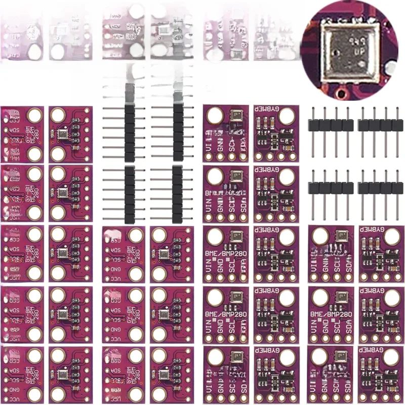 3w1 BME280 3.3V 5V cyfrowy czujnik wysokości ciśnienia barometrycznego I2C/SPI moduł wysokiej precyzji i temperatury wilgotności — zdjęcie produktu 7