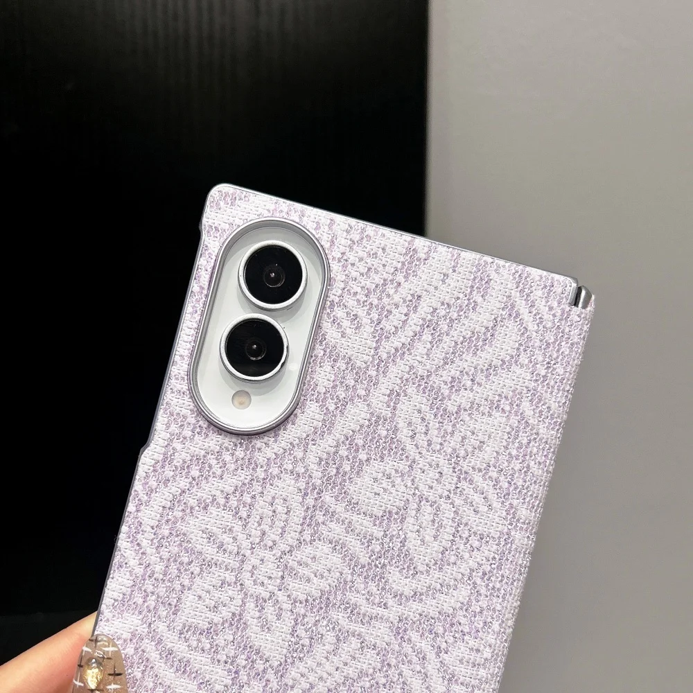 Vintage Glitter Floral Phone Case For Samsung Galaxy Z Fold 8 Z Fold 8 Ultra Z Fold 7 Z Fold 6, 5 Women's Luxury Anti-Fall Cover