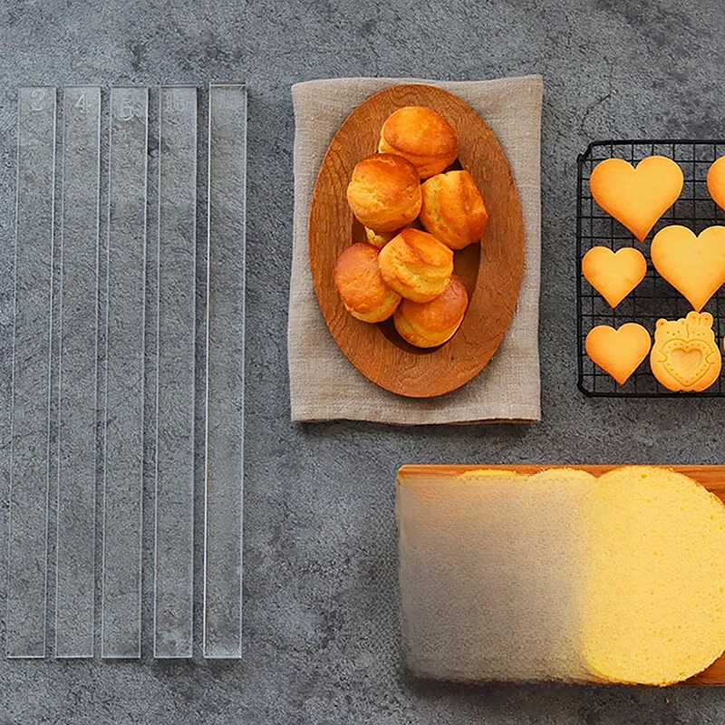 Règle d'équilibre en acrylique pour strass, outil de roulement de gâteau, glaçage, épaisseur, plus lisse, gadget de cuisson de manière spectaculaire, 2 pièces