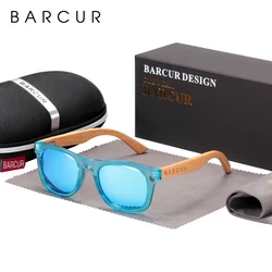 BARCUR Polarized Sunglasses Boy Girl Fashion Wood Sun glasses UV400 Eyewear Oculos Gafas De Sol