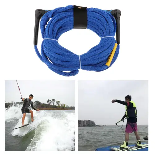 Imagen 2 del producto Cuerda de esquí acuático Cuerda de Surf flotante de 23M Cuerdas de remolque flotantes con agarre Accesorios de cuerda de Wakesurf Ligero para deportes acuáticos de playa