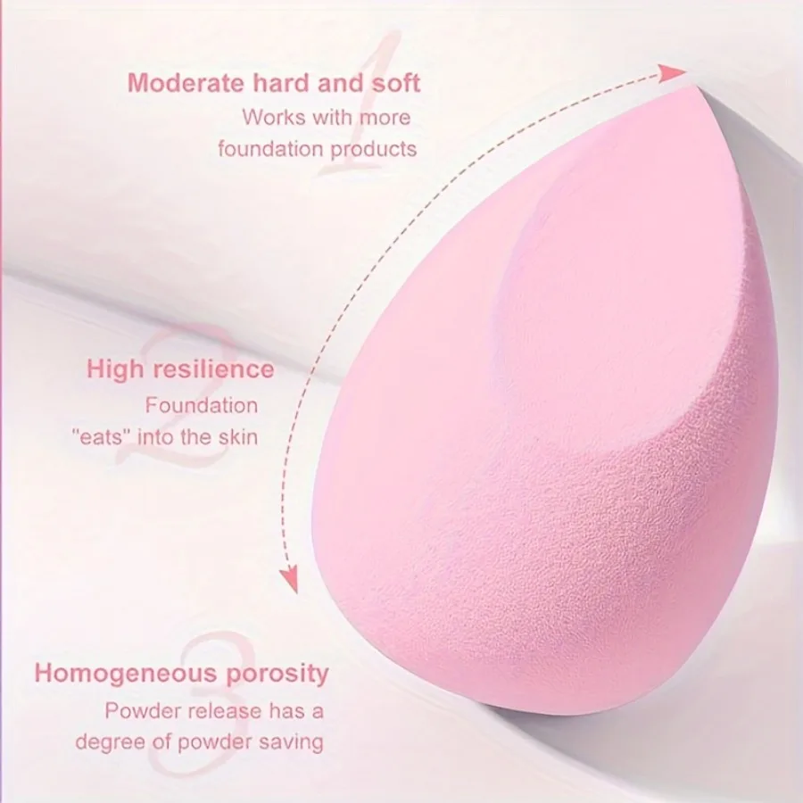 1 ensemble d'œufs de beauté, conception compacte, adapté à un usage quotidien des débutants, utilisé pour la crème pour le visage et le correcteur de poudre, Etc.