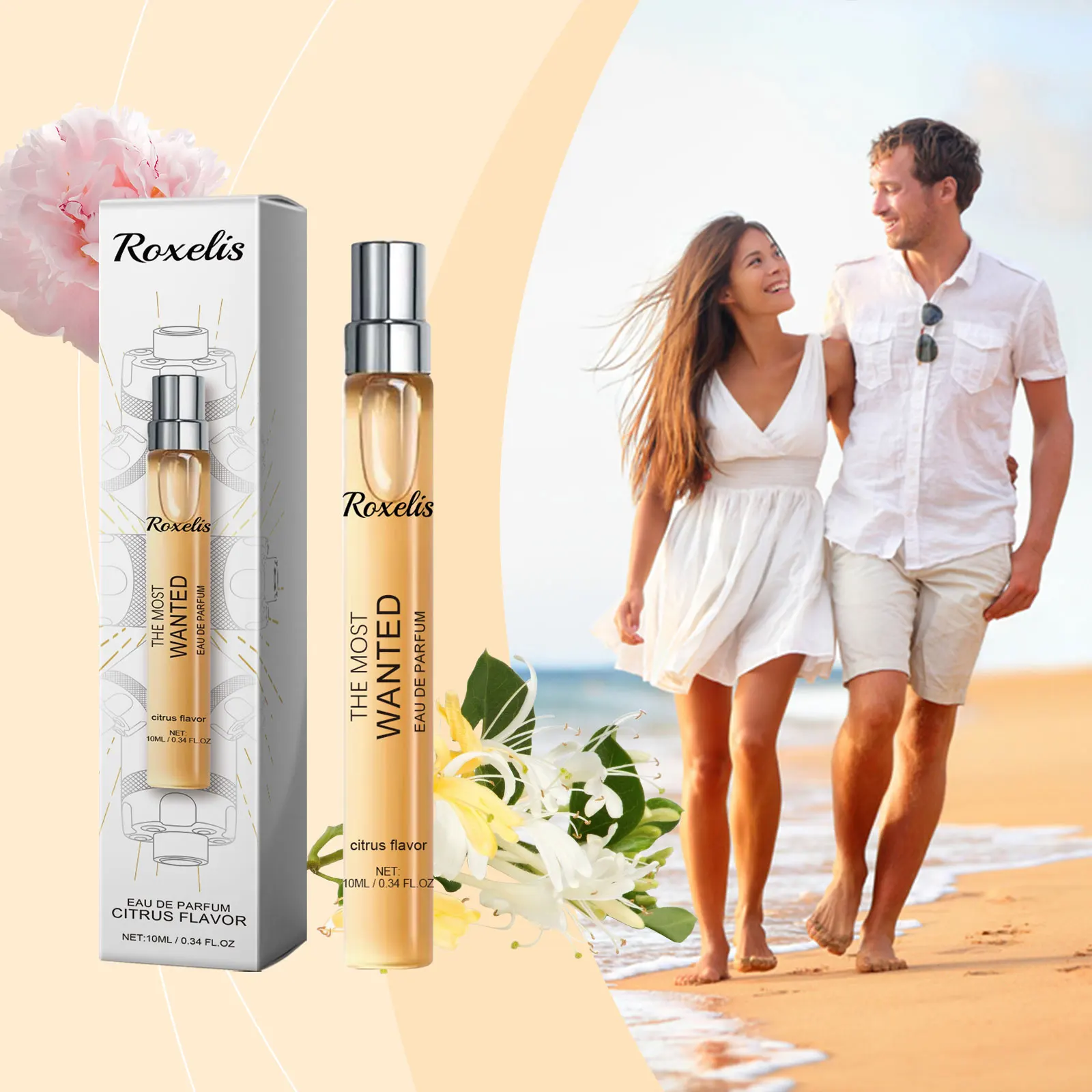 Roxelis 10ml perfume sabor cítrico perfume de longa duração namoro atrair liberação encantador corpo feromônio fresco casal presente perfume