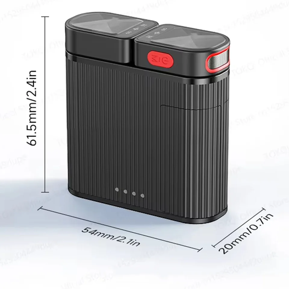 Micrófono de solapa inalámbrico con reducción de ruido ENC, captación de 360°, receptor USB-C/Lightning y estuche de carga 5