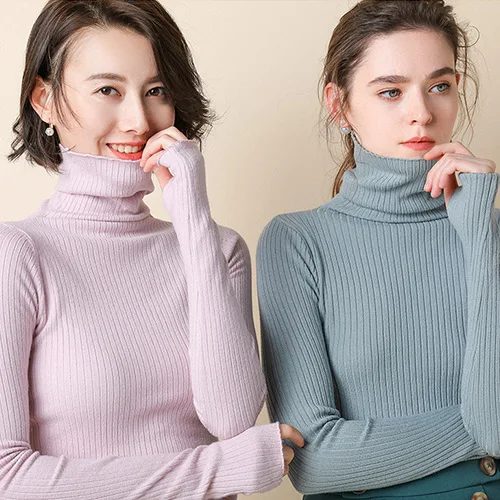 Women's viscose Turtleneck Knitwear