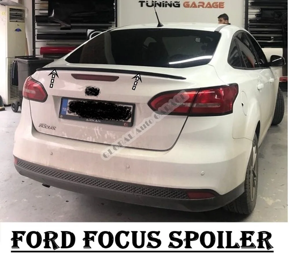 Pour FORD FOCUS berline Spoiler 2011-2019 accessoire Auto becquets universels antenne de voiture pour voiture style rebord Diffüser garde-boue