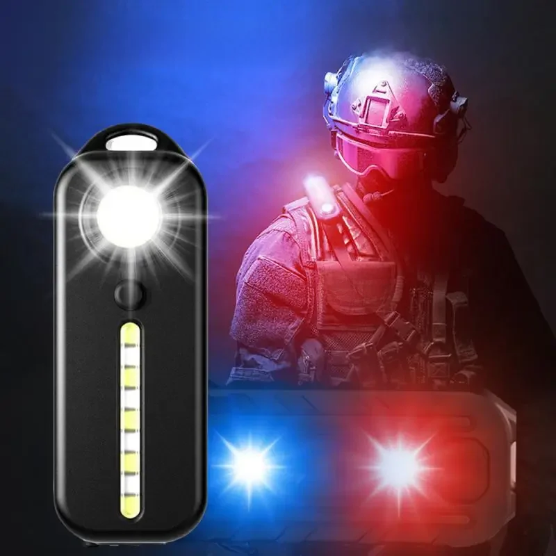 AliExpress New LED Red Blue Caution Emergency Police Light with Clip USB Rechargeable Shoulder Flashing Warning Safety Torch Bike Tail Lamp