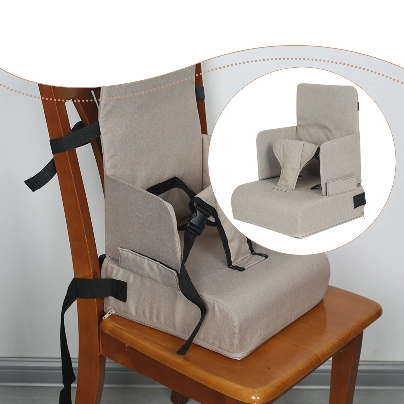 

Сиденье-бустер для малышей для обеденных столов, кухонные стулья, портативная подушка, детское сиденье, обеденный стул с ремнями, нескользящее основание