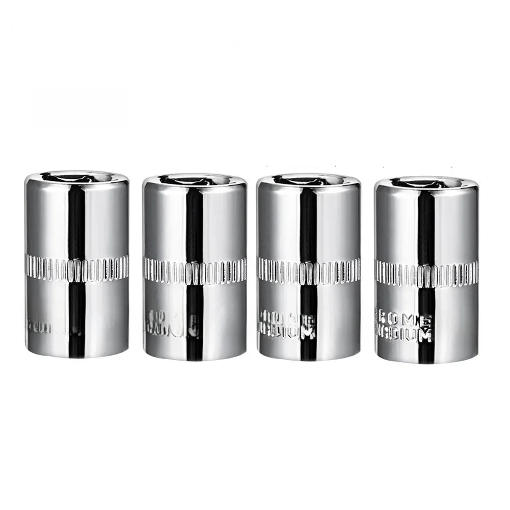 Outil de réparation à douille peu profonde de 10mm, douille hexagonale de 1/4 pouces, pour bricolage, réparation automobile, clé à cliquet, outil manuel, 4 pièces