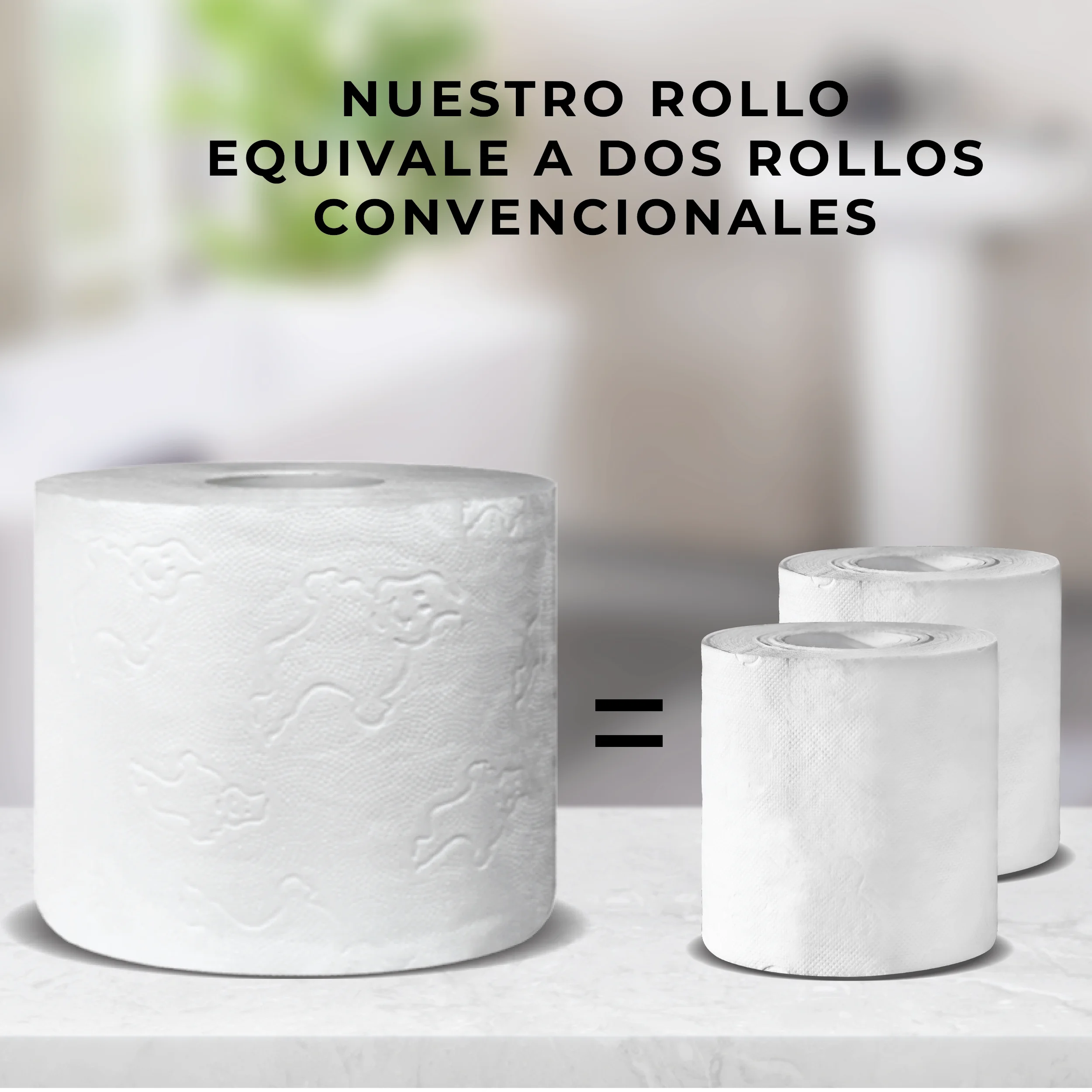 Papel Higiénico Compacto Doble Capa - 48 Rollos - papel Higiénico Duradero, Suave y Sostenible