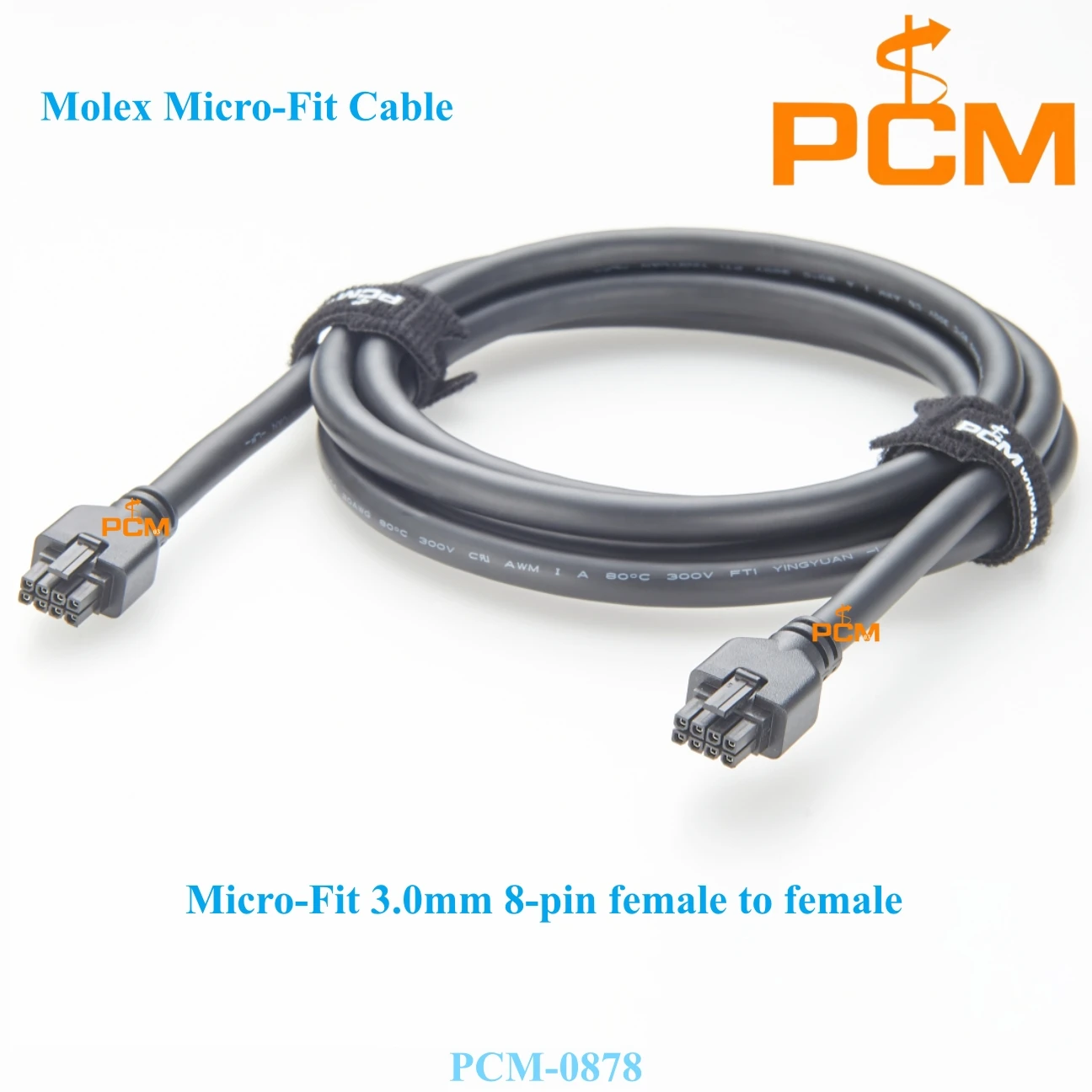 

5Pcs 2m 8Pin Molex 43025-0800 female to socket Connector Micro-Fit 3.0 Power Signal Cable Assembly 245132