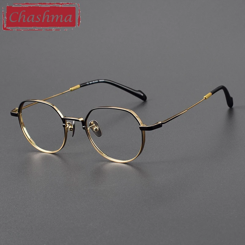 Chashma Prescription Glasses Women Round Pure Titanium Eyeglasses Frames Optical Myopia Eyewear for Recipe Lenses Spectacles