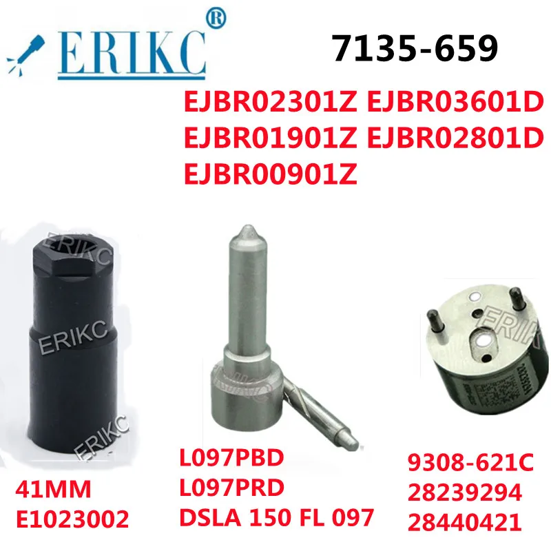 ERIKC 7135-659 EJBR02301Z Nozzle L097PBD L097PRD Valve 9308-621C 28239294 28440421 Injector Kit For 33800-4X510 33800-4X500