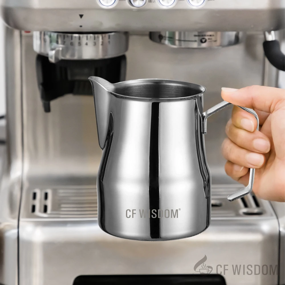 

Milk Frothing Pitcher Stainless Steel, Stylish Milk Frother Cup for Home, Milk Pitcher Perfect Gift for Christmas Black Friday