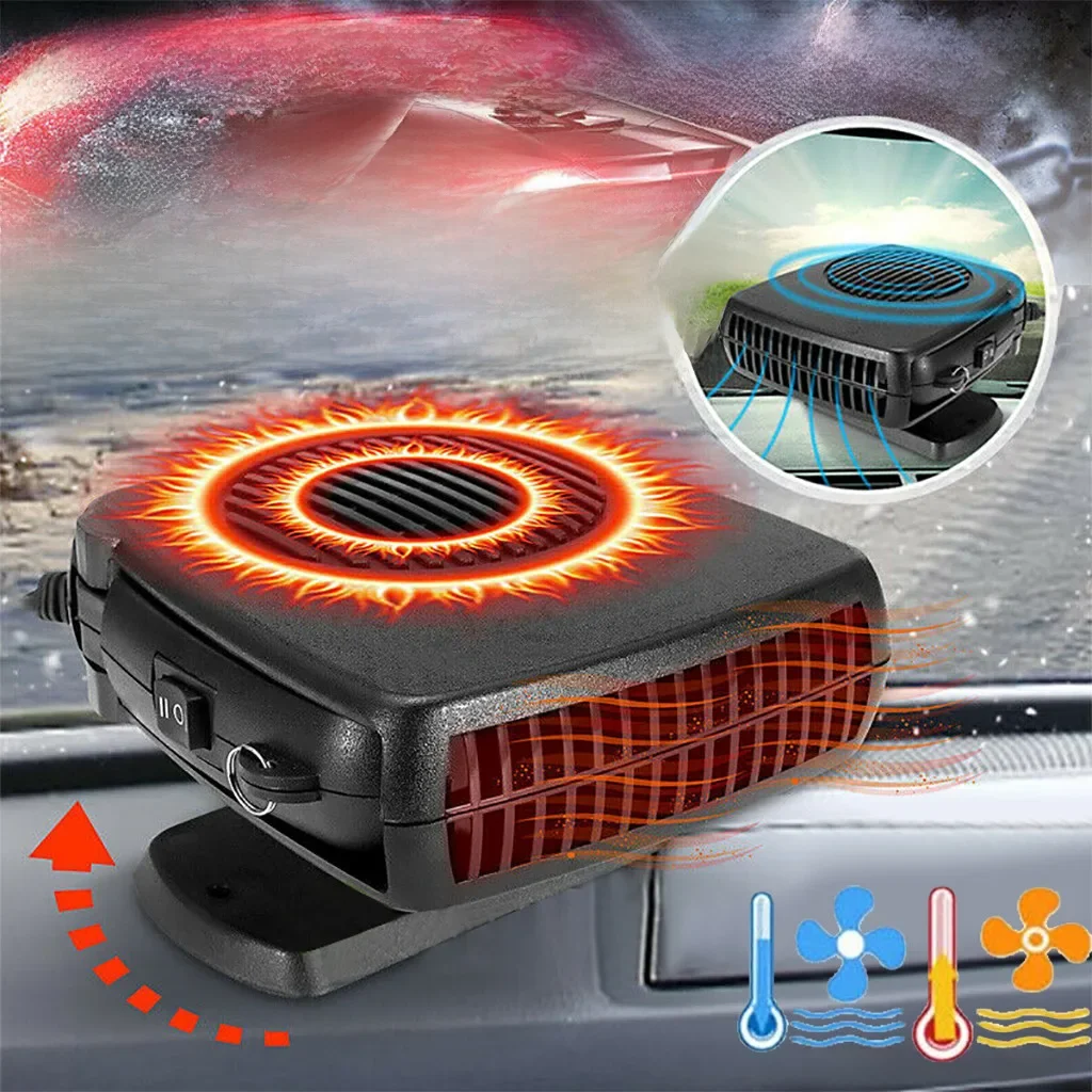 12/24v 200w portátil auto aquecedor de carro descongelador desembaçador aquecedor elétrico