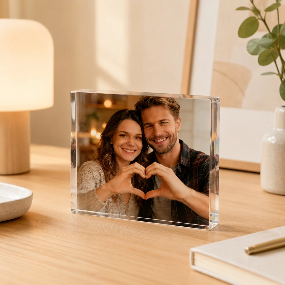 Personalized Acrylic Photo Blocks—Serving as Both Unique Home Décor and a Wonderful Pet Memorial—Make a Special Gift for Couples