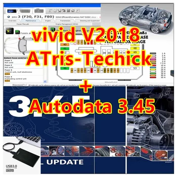 2023 Logiciel de réparation automobile Vivid 2018 Atelier DATA 2018 Atris-Technik Europe Logiciel de réparation automobile + logiciel autodata 3.45