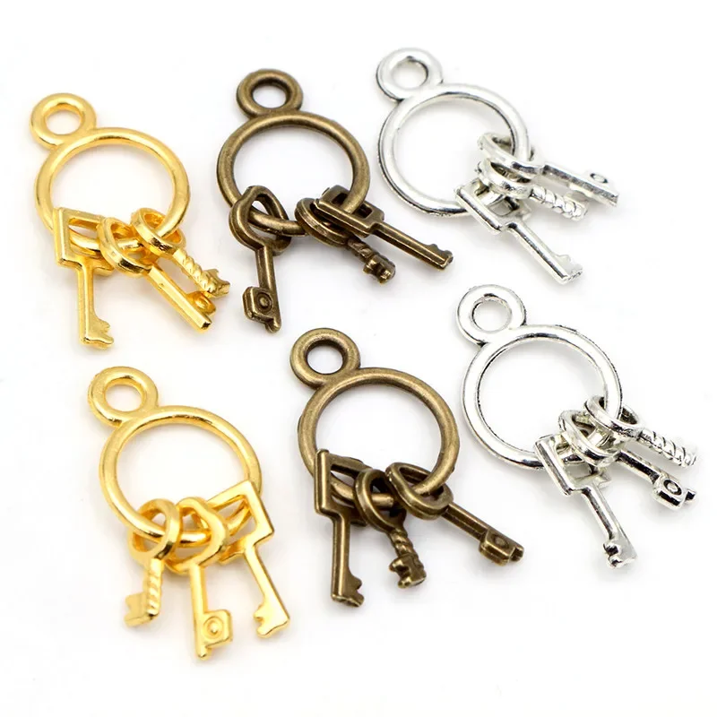 24X13mm 10 sztuk antyczne posrebrzane brązowe pozłacane breloczek ręcznie robione wisiorki Charms: DIY na bransoletkę naszyjnik — zdjęcie 2