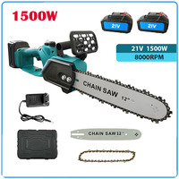 1500W 12 Inch Brushless Electric Chainsaw Cordless Rechargeable Woodworking Garden Pruning Saw Power Tool For Makita Battery
