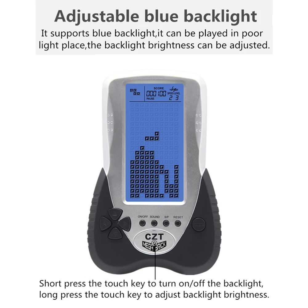 WALKGAMRE Blue light Large Screen Block Console 999 in 1 Rechargeable Brightness Adjustable 80s/90s Retro Game console Gifts