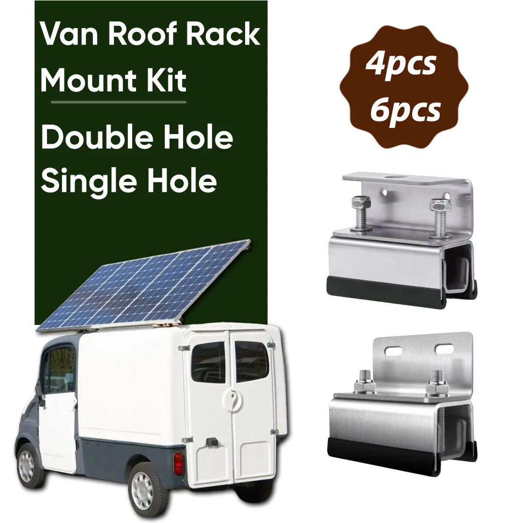 

4/6pcs Van Roof Rack Mount Kit Stainless Steel RVs Photovoltaic Brackets Roof Racks Professional Roof Rack Mount Kit