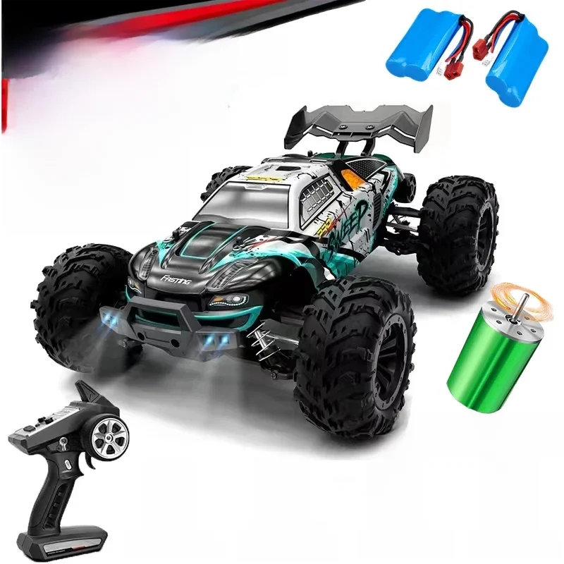 Super borstelloze 80 km of 50 km/u 4WD RC auto met LED-afstandsbediening auto's hoge snelheid drift racen 4x4 off-road vrachtwagen kind volwassen speelgoed - afbeelding 2