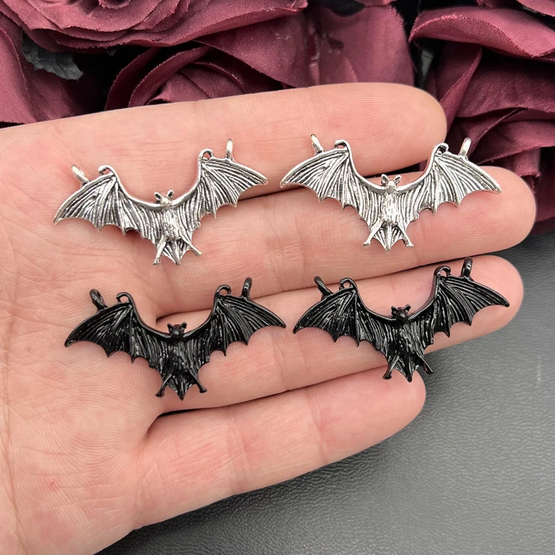 5pcs 44*23mm Bat Connector Charms Bat Wings Vampire Pendant Fit Jewelry Making DIY Jewelry Findings