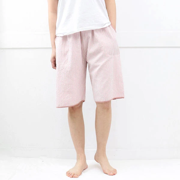 3229 Men and women check PAMA bar 5 parts of home wear Domestic