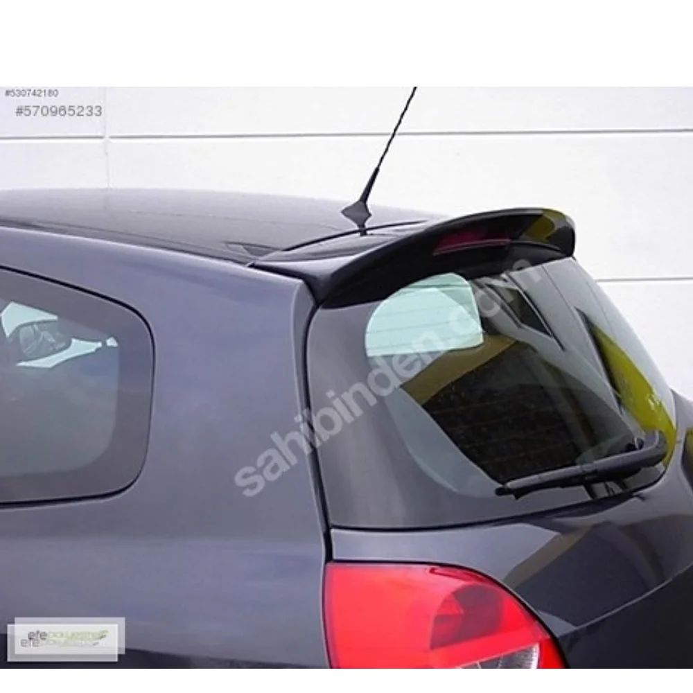 For Renault Clio 3 Glass Top Spoiler Fiber Material Rear Roof Spoiler Wing Trunk Lip Car Styling Compatible Tuning Parts