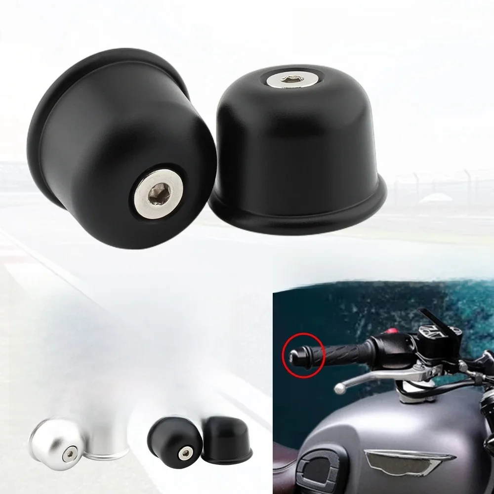 Poignées de guidon de moto pour Triumph Street Twin Cup, Speed Bonneville, T100, T120, guidon, bouchon d'extrémité, broucroisement noir sous XC