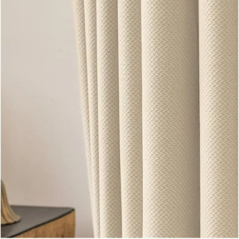 Op maat gemaakte, verdikte, effenkleurige, dubbelzijdige jacquard gordijnen van 310 cm hoog, 80%-90% verduisterend, voor woonkamer en slaapkamer. - afbeelding 2