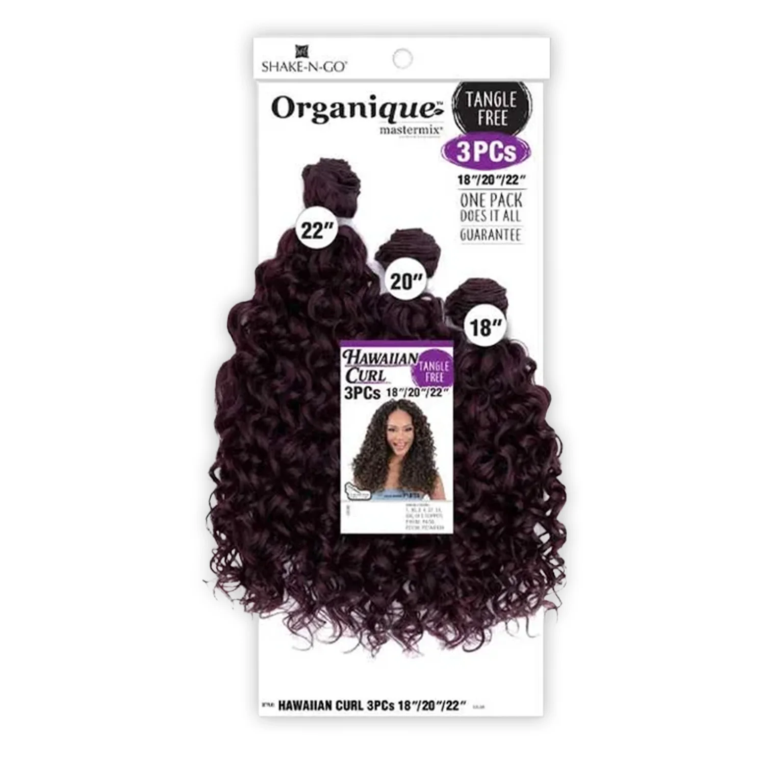Milky Way Weave Organique Hawaiian Curl 3pcs (18