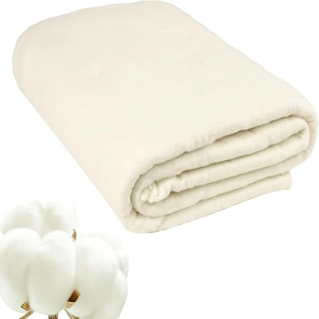 100% Natural Cotton Quilt Batting–39Inchx78Inch ,Quilting Batting by The Yard for Sewing,Crafts,DIY,Potholders,Backing,Wadding