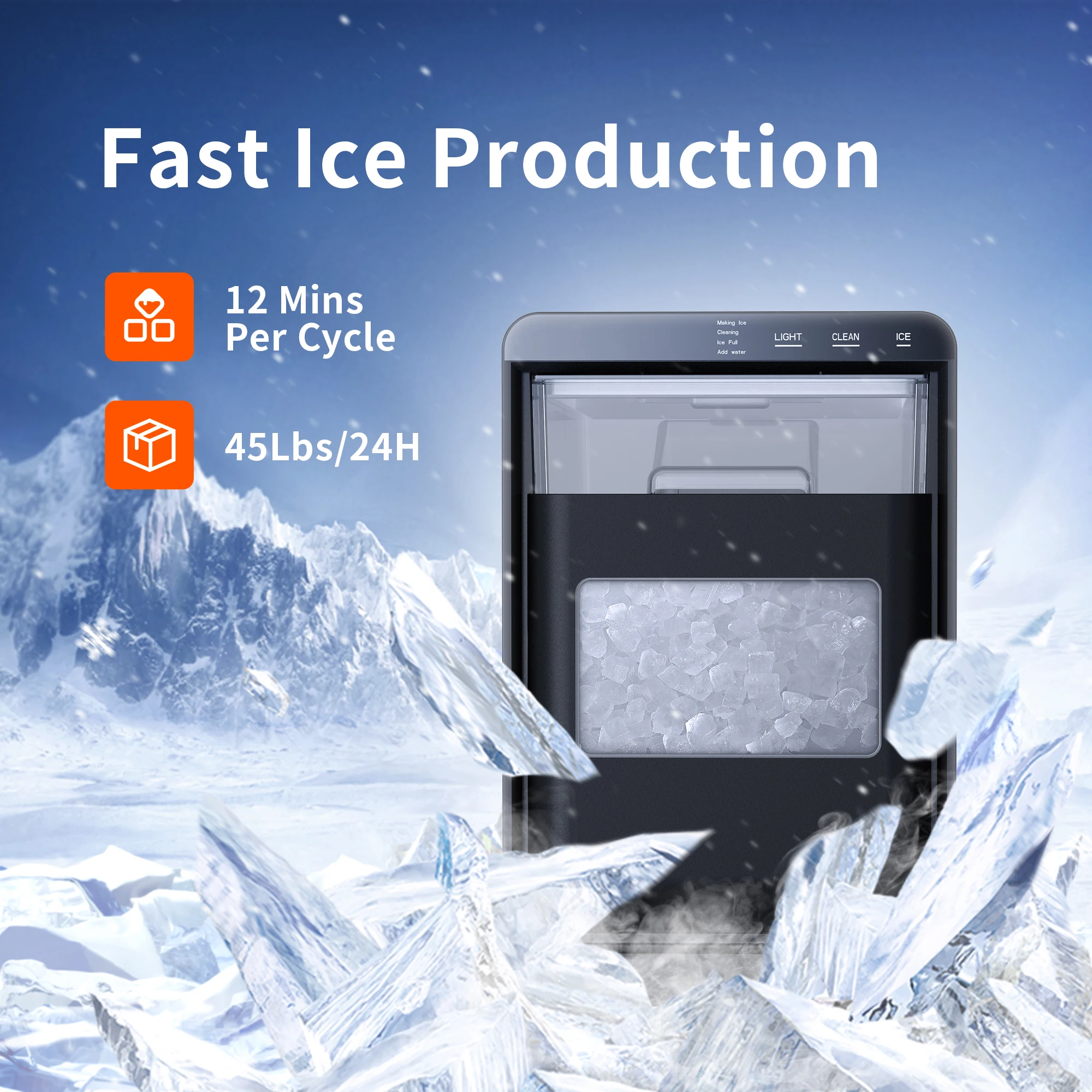 EKOJUCE Nugget Ice Maker Count - огляд і ціна Coffee Tea Day