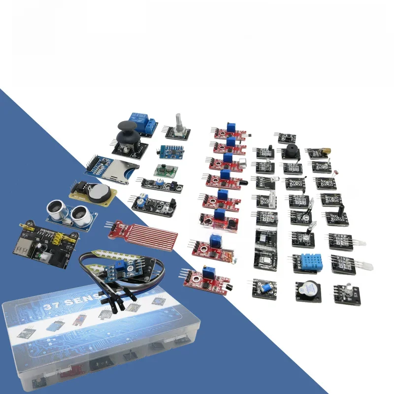 Modules de capteurs 45 en 1, Kit de démarrage de 16 types pour Arduino Raspberry Pi, mieux que 37 en 1 avec boîte DIY UNO R3 MEGA2560