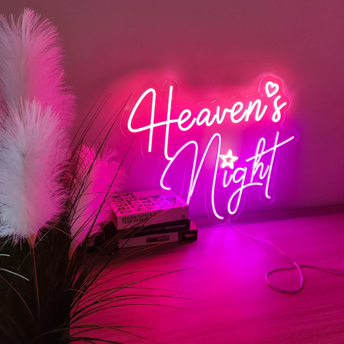 

Heaven's Night Neon Sign Custom Bedroom Night Sign Wedding Gift Game Room Wall Decor Bar Beer Club Man Cave Neon Birthday Gift