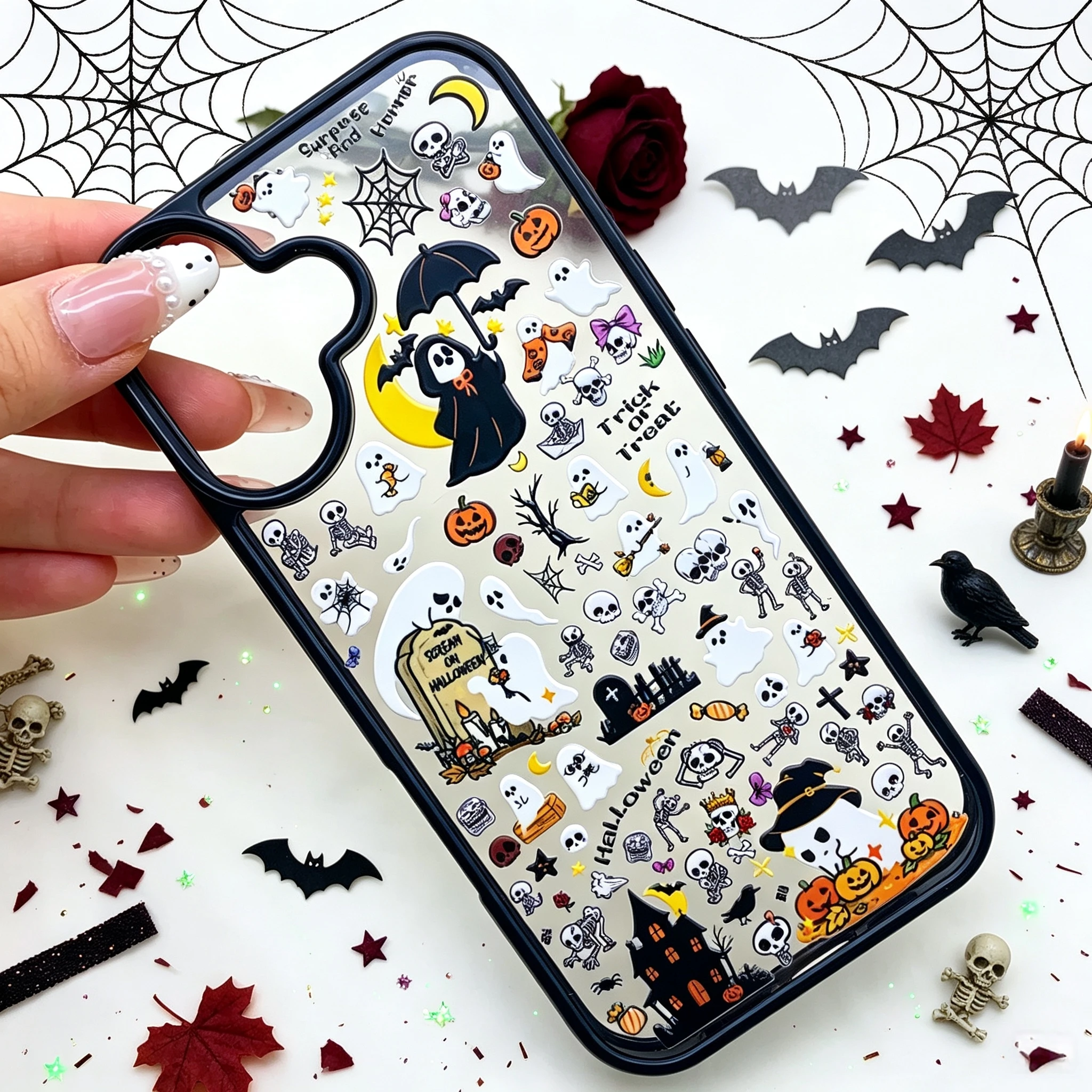 1 лист наклеек для дизайна ног – обзор и цена Nail Art Gothic