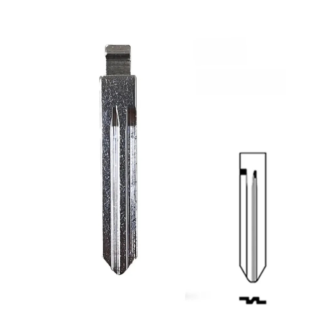 10 pièces lame de clé en métal rabat non coupée 22 # NSN14 pour Nissan Sunny Tiida Teana pour KD keydiy xhorse VVDI télécommandes universelles No.22