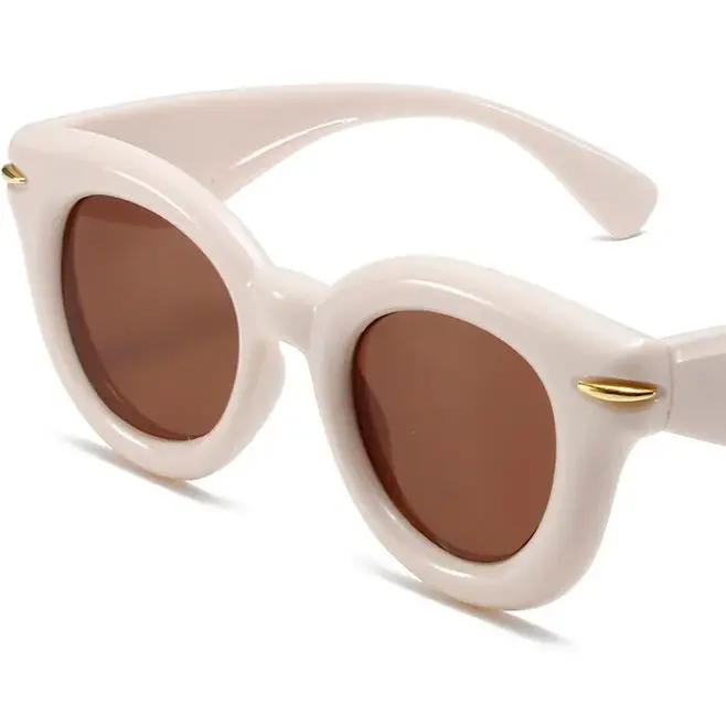 Candy Color Large Frame Sunglasses Round Frame Party Sunglasses