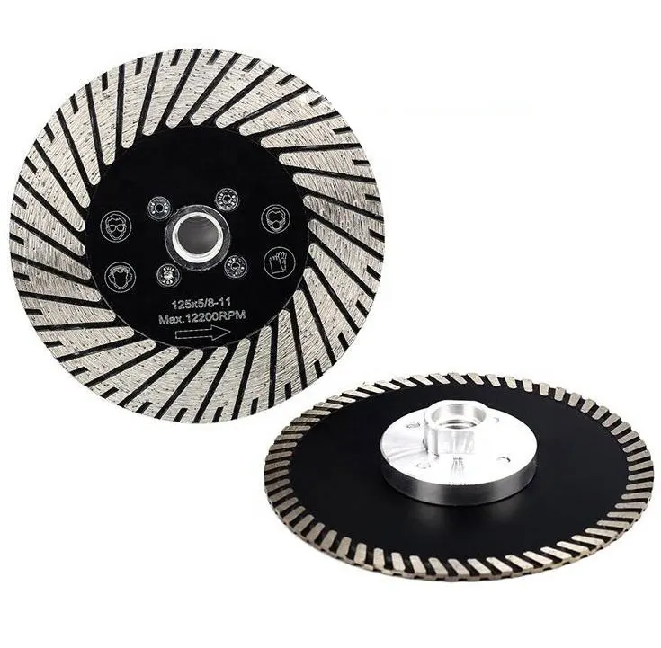 125mm Flange Diamond Cutting Blades Tool Turbo Segmented Stone 5 Inch Diamond Grinding Cutting Discs for Granite Sandstone