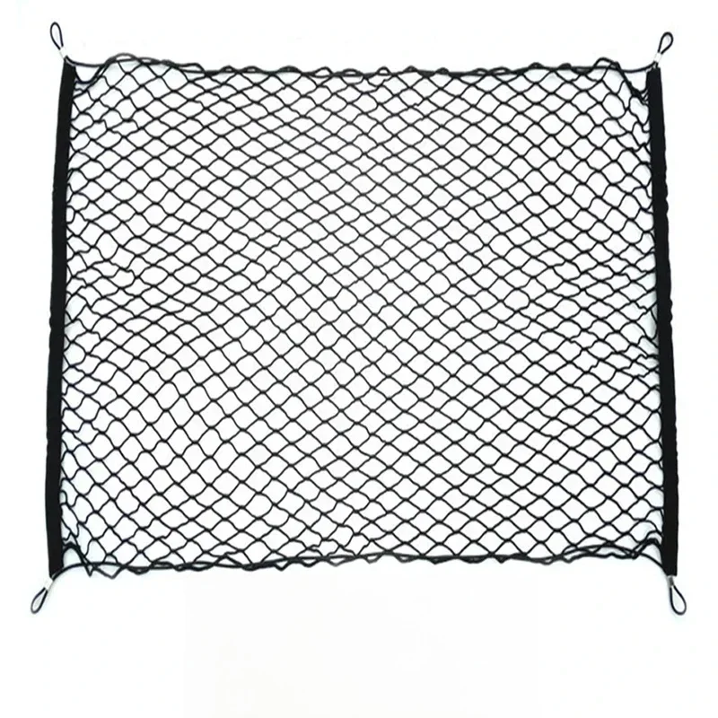 Filet de coffre de voiture universel, filet élastique pour bagages, organisateur de fret, filets de rangement en maille de Nylon, poche de réseau en maille intérieure de voiture extensible