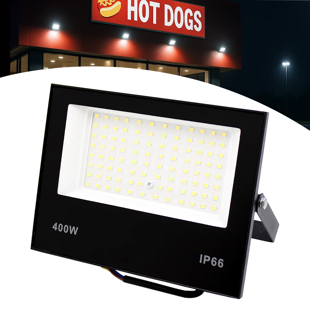 Foco Led Reflector 400W Ip66 Impermeable Bivolt Color de luz fuerte Blanco frío