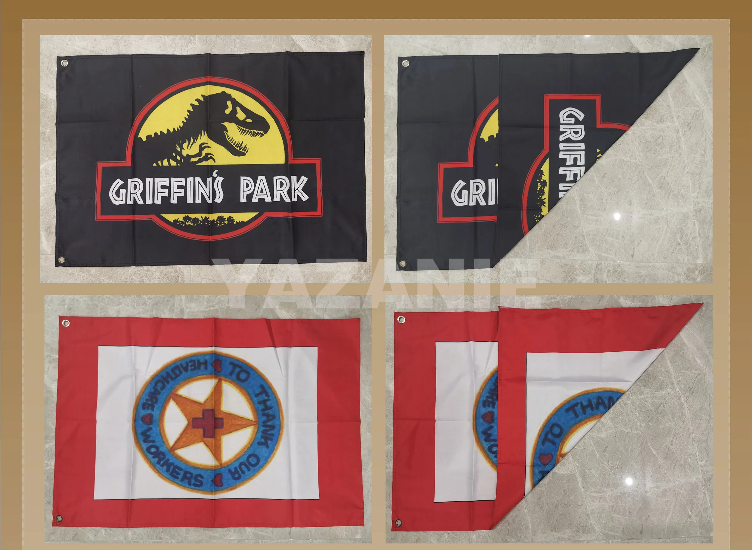 Single Double Sided Polyester Custom Flag 3x5/4x6/5x8FT with Brass Grommet Small Big Personalized Your Own Design Logo Text Flag