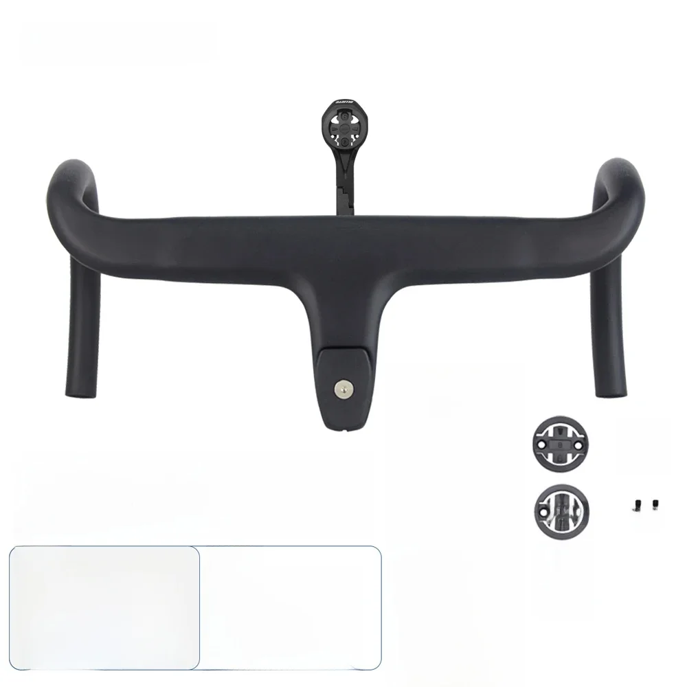 AliExpress NONE Carbon Fiber Integrated Handlebar for Road Bike, Black Matte, 28.6mm with Spacers, Cycling Parts, Bicycle Accessories